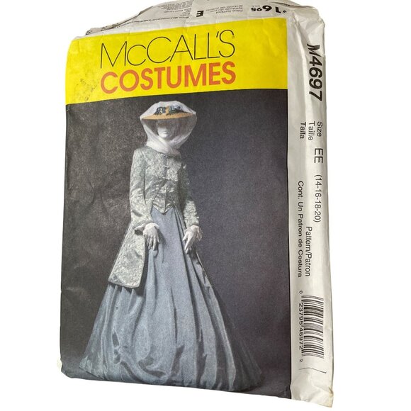 Y2K McCalls M4697 Sewing Pattern Size 14-20 Civil War Era Coat Skirt Shawl UNCUT - Picture 1 of 6